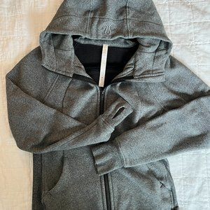 Lululemon Scuba Full Zip Hoodie Size 8 - Heathered Speckle Black
